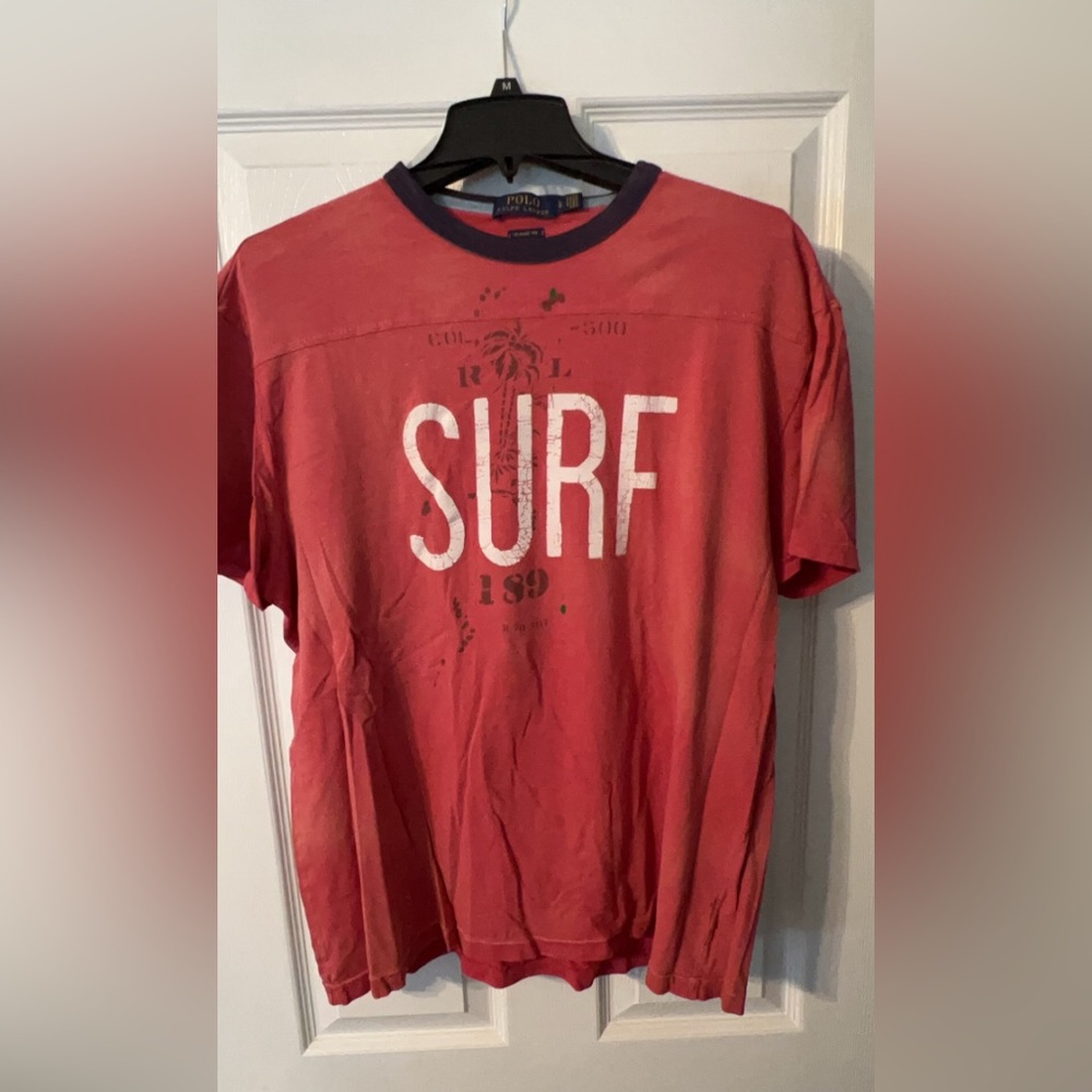 Polo Ralph Lauren red graphic t shirt size large